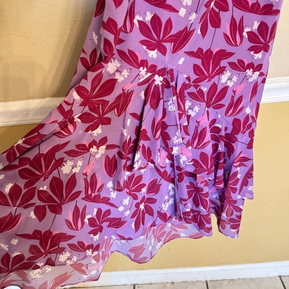 SACHIN & BABI Dillard's Elizabeth Dress Off Shoulder Floral Summer Lavender Sz 4 - Picture 8 of 16